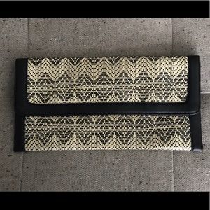 Banana Republic Woven Leather Trim Clutch
